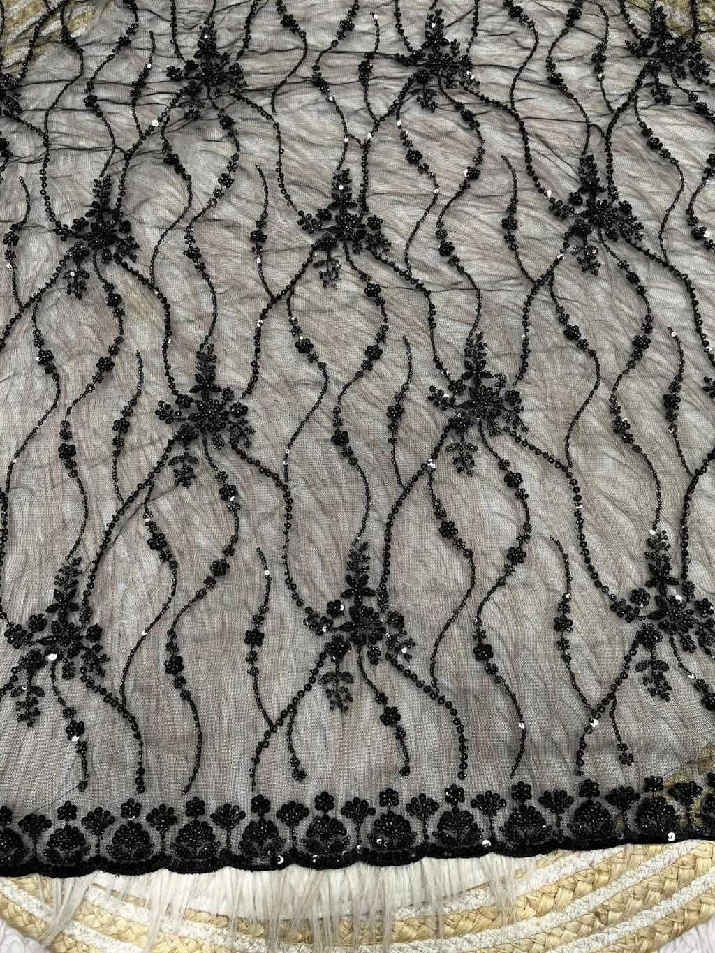Soft Net Saree with Full Embroidery Border