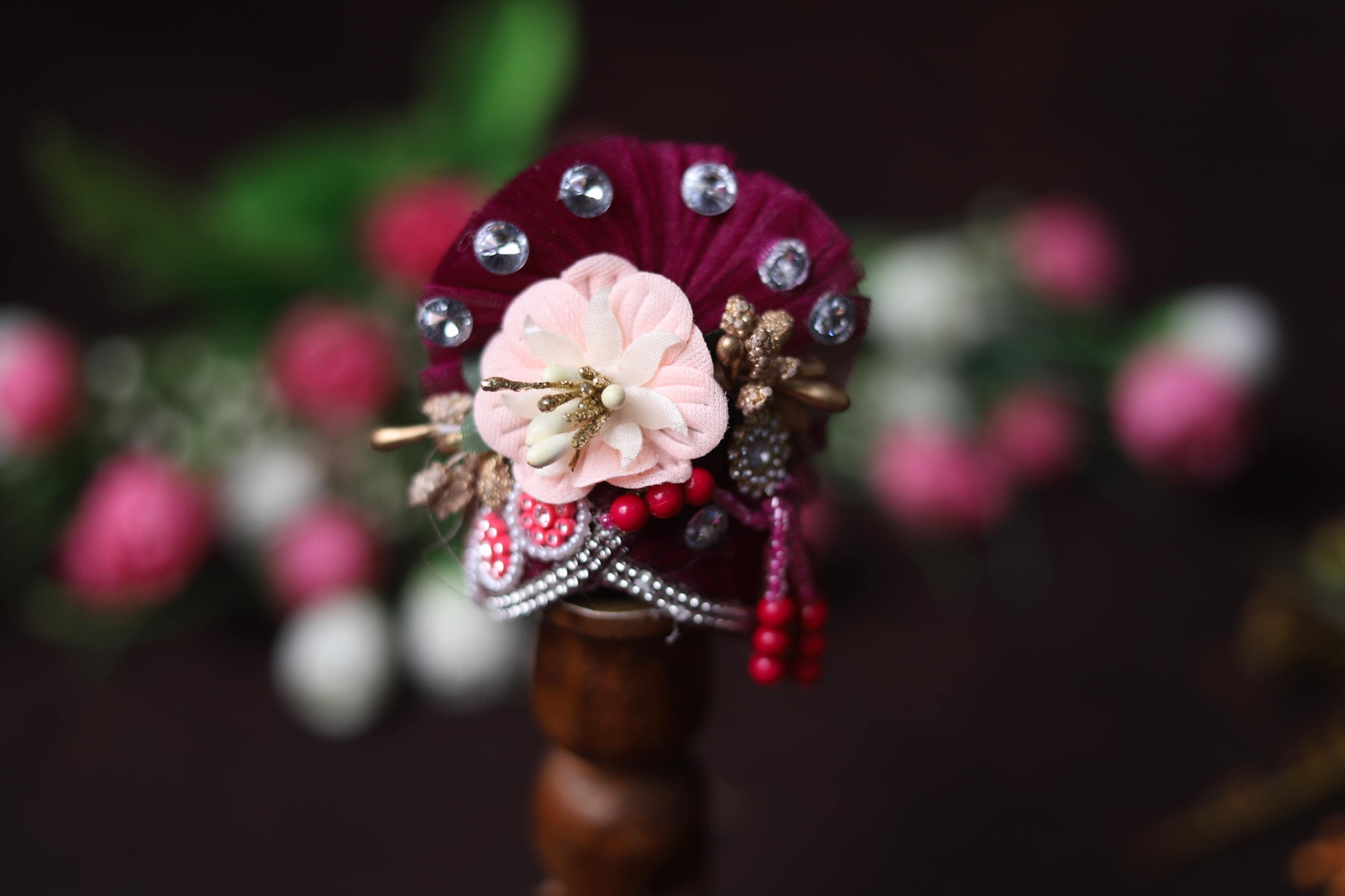 Exquisite Handcrafted Pink Lotus Deity Dress | Royal Magenta Laddu Gopal Poshak with Pearl & Sequin Border | Janmashtami Shringar