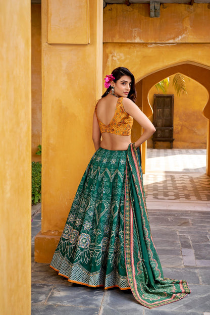 Vaishali Silk Lehenga Choli Set: Printed Designer Ethnic Wear For Weddings