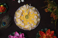 Handcrafted Yellow Kanha Ji Poshak: Floral Stone Pearl Work Festive Dress