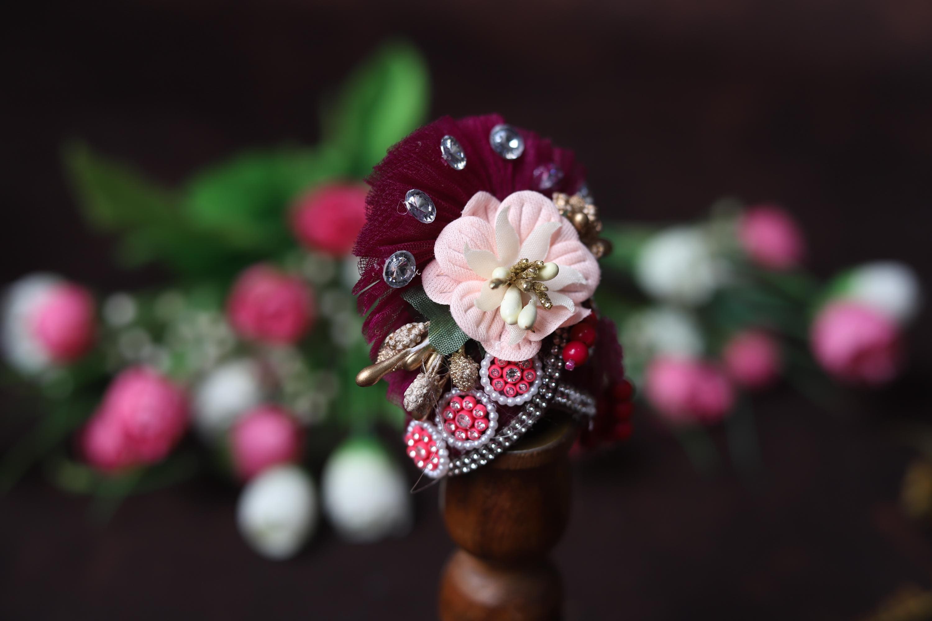Exquisite Handcrafted Pink Lotus Deity Dress | Royal Magenta Laddu Gopal Poshak with Pearl & Sequin Border | Janmashtami Shringar