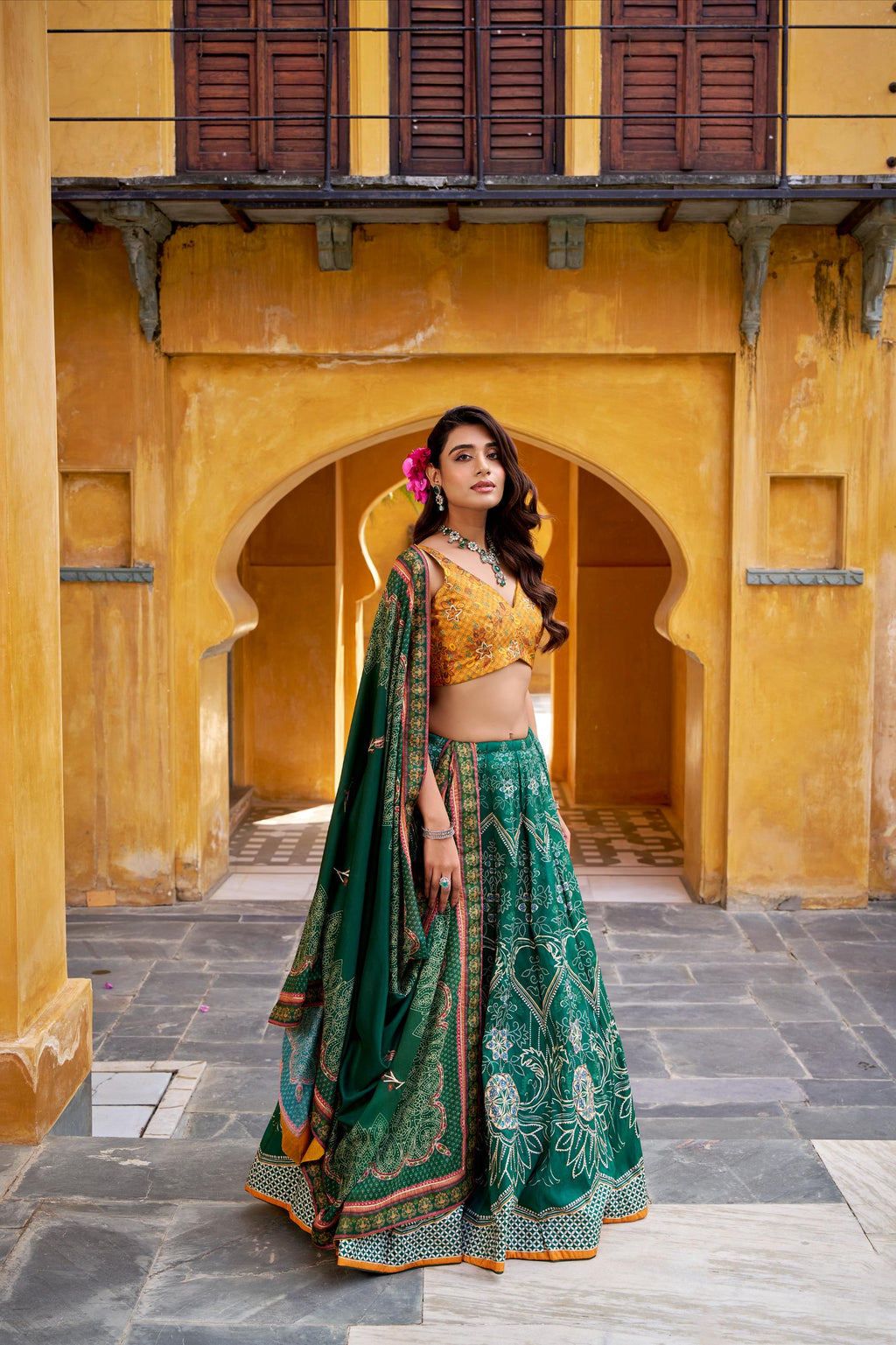 Vaishali Silk Lehenga Choli Set: Printed Designer Ethnic Wear For Weddings