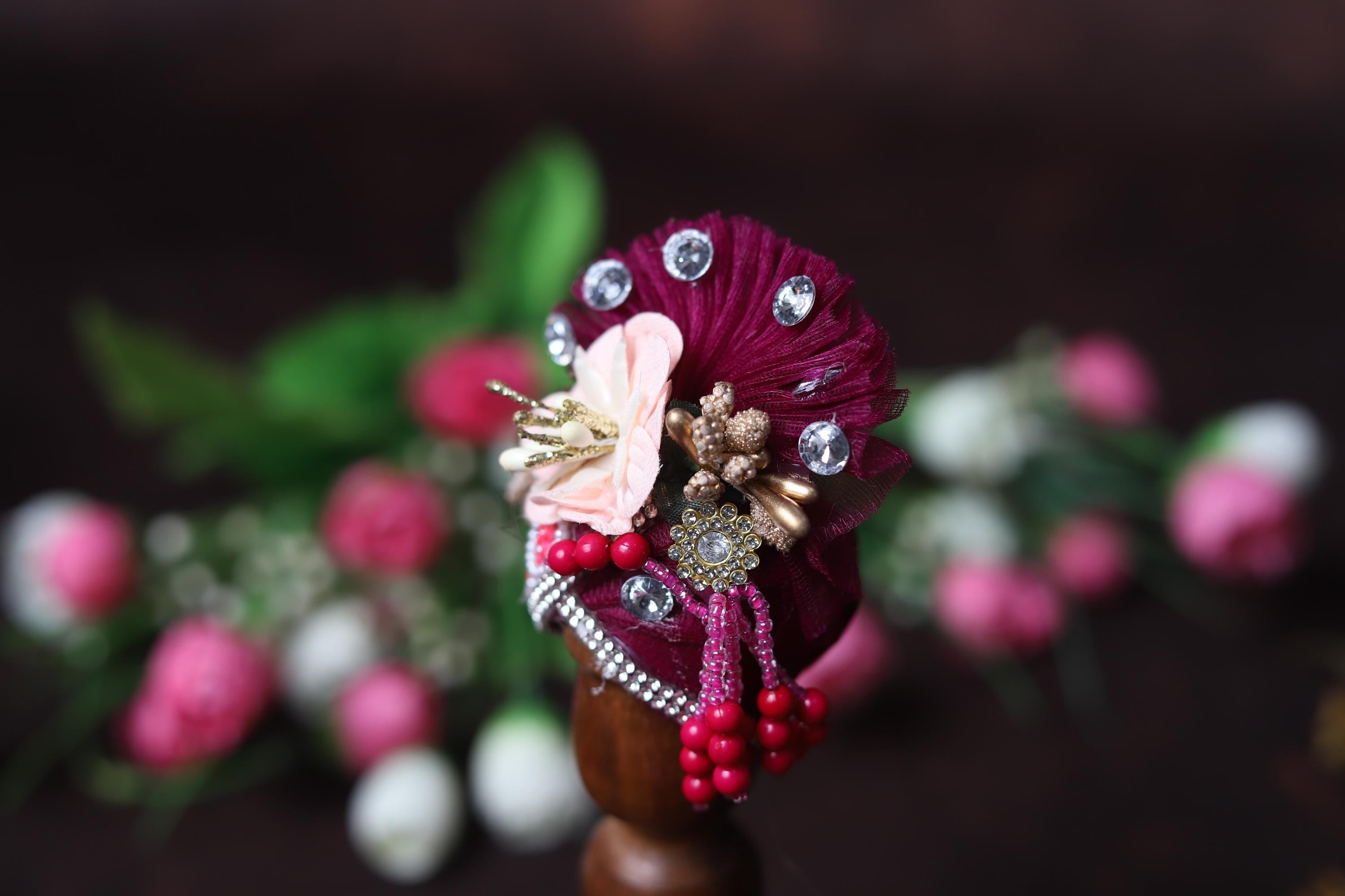 Exquisite Handcrafted Pink Lotus Deity Dress | Royal Magenta Laddu Gopal Poshak with Pearl & Sequin Border | Janmashtami Shringar