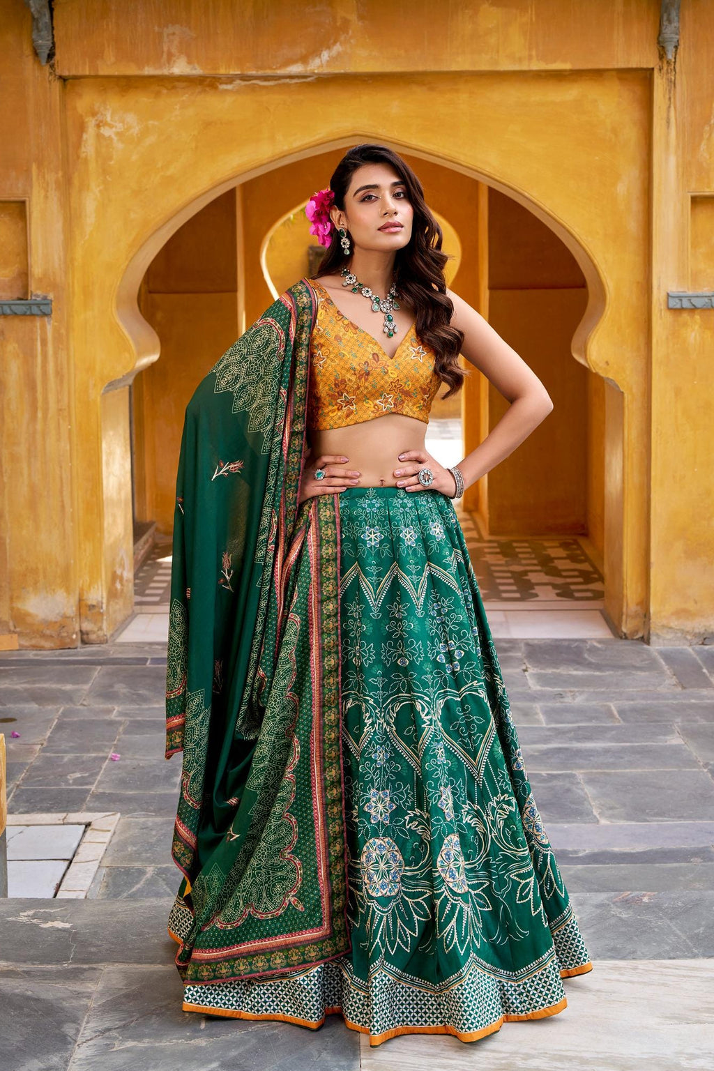 Vaishali Silk Lehenga Choli Set: Printed Designer Ethnic Wear For Weddings