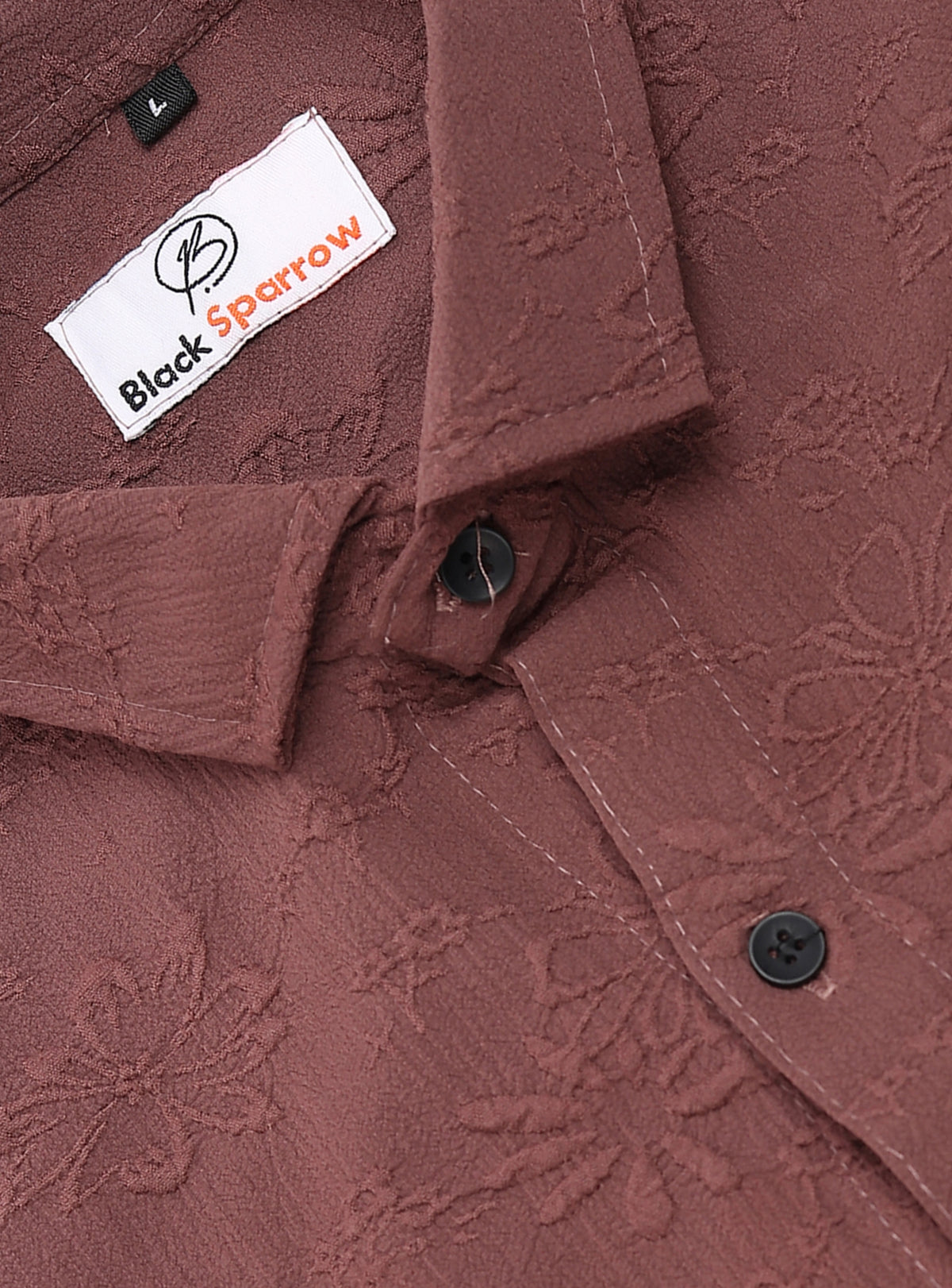 Flowly Jacquard Burgundy Shirt for Men | Modern Smart-Casual Button-Down Stretch Lycra Top