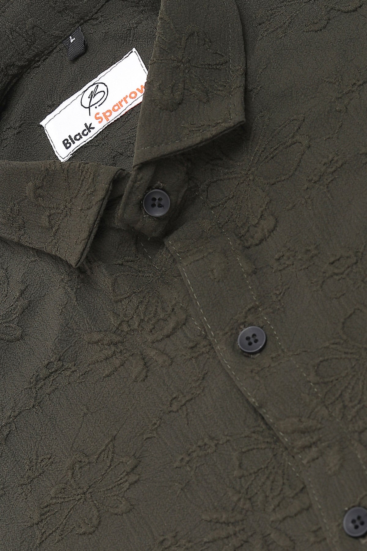Flowly Jacquard D-Green Shirt for Men | Modern Smart-Casual Button-Down Stretch Lycra Top