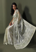 Gray Chiffon Silk Saree
