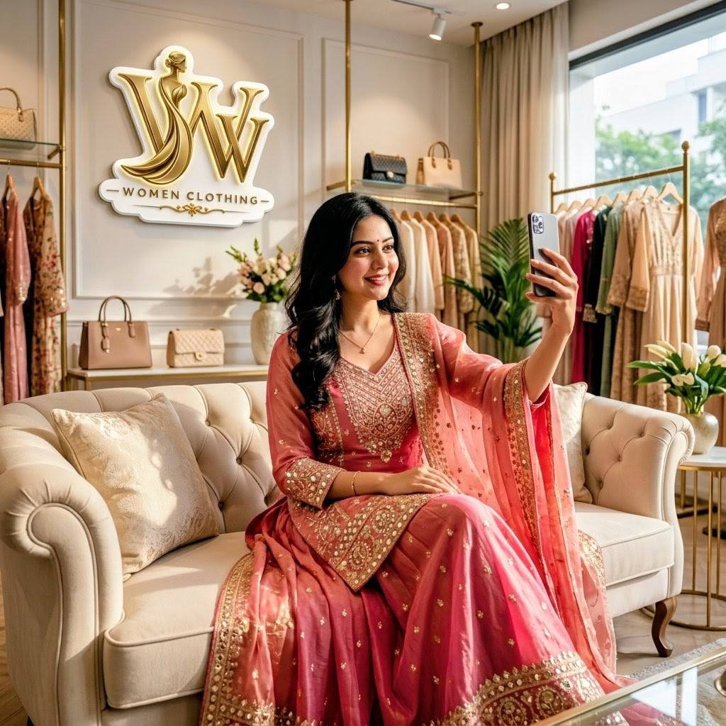 Designer Pure Fendy Silk Pink Sequence Embroidery Work Top, Sharara & Dupatta Set
